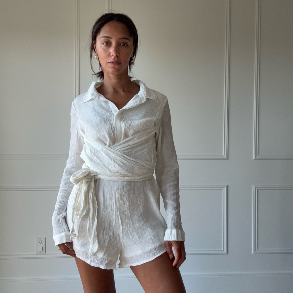 Sabo Skirt Ivory Wrap Romper